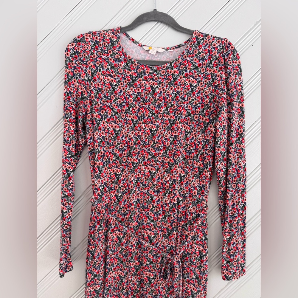 Boden Long Sleeve Floral Maxi Dress size 2P